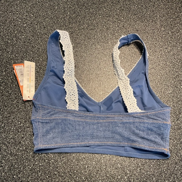 NWT Colsie Blue Lace Trim Bralette Size XS - Picture 2 of 4